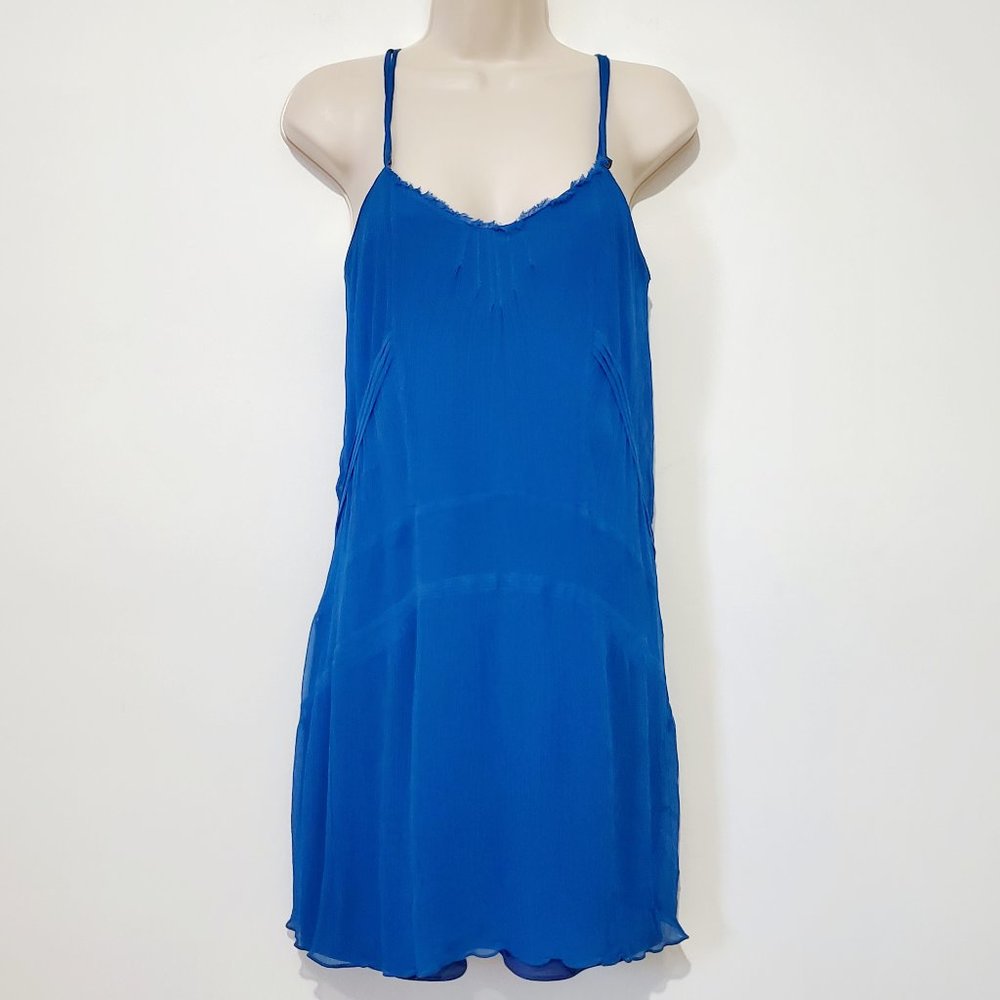 Broadway & Broome Blue Silk Dress